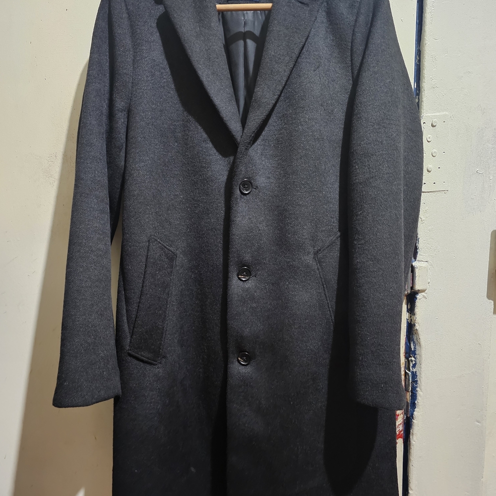 Abercrombie & Fitch Charcoal Men's Trench Coat